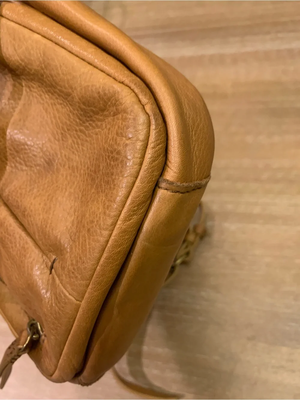 American Leather Company Leather Crossbody Messenger Bag in Tan